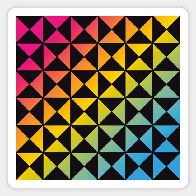 Rainbow Triangle Pattern v1 Sticker by Tallulah-Malibu